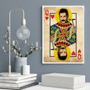 Ver imagem 2 de Quadro Decorativo Freddie Mercury- Carta Baralho 24x18cm:madeira Preta