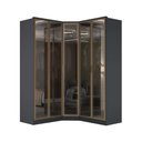 Ver imagem 2 de Roupeiro Modulado Ravi Mdf 164x232,2cm 5 Portas Reflecta Grafitto 1111