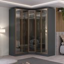 Ver imagem 1 de Roupeiro Modulado Ravi Mdf 164x232,2cm 5 Portas Reflecta Grafitto 1111