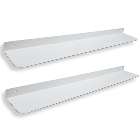 2 Prateleiras 60cm Lavanderia Banheiro Multiuso Organização Parede Aço Reforçado Branco