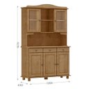 Ver imagem 3 de Conjunto Cozinha: Cristaleira 5 Portas 3 Gavetas Balcão 3 Portas 3 Gavetas Freijó Rubi Madeira Pinus