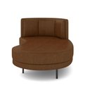 Ver mais imagens de Sofá Chaise Lado Direito Downey Sala de Estar Pu Marrom G15 - Gran Belo