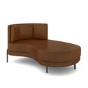 Ver imagem 7 de Sofá Chaise Lado Direito Downey Sala de Estar Pu Marrom G15 - Gran Belo