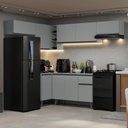 Ver imagem 1 de Armário de Cozinha Completa de Canto 405cm Cinza Nice Madesa 02