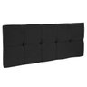Cabeceira Painel Nina Solteiro 100 cm Suede Preto - 1