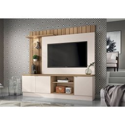 Home Theater Apolo Off White/freijó - Hb Móveis - 1