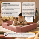 Ver imagem 2 de Cama Montessoriana Infantil Cama Kids Mr Baby + Segurança:Rosa