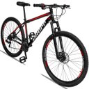 Ver imagem 2 de Bicicleta Aro 29 Dropp Sport 21V Freios a Disco E Suspensão Tamanho 17:PretoVermelho/17/Unissex