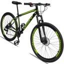Ver imagem 2 de Bicicleta Aro 29 Dropp Sport 21V Freios a Disco E Suspensão:PretoAmarelo/17/Unissex