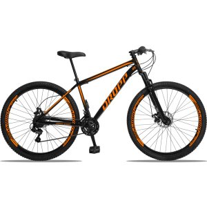 Bicicleta Aro 29 Dropp Sport 21V Freios a Disco E Suspensão:PretoLaranja/17/Unissex