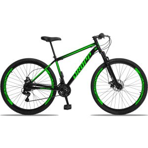 Bicicleta Aro 29 Dropp Sport 21V Freios a Disco E Suspensão:PretoVerde/17/Unissex