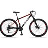 Bicicleta Aro 29 Dropp Sport 21V Freios a Disco E Suspensão:PretoVermelho/19/Unissex - 1