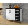 Balcão de Cozinha 2 Portas 4 Gavetas Life Arte Móveis Branco - 2