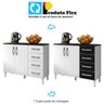 Balcão de Cozinha 2 Portas 4 Gavetas Life Arte Móveis Branco - 4