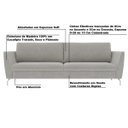Ver imagem 3 de Sofá Decorativo Sala de Estar 1,90M Olívia Suede Cinza - Gran Belo