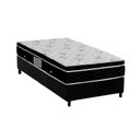 Ver imagem 1 de Cama Box Solteiro: Colchão Molas Bonnel Ortobom Nanolastic Physical Spring + Base Crc Suede Black(