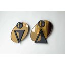 Ver imagem 1 de Sinalização Para Porta De Banheiro Em Acrílico Preto/dourado