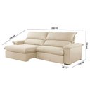 Ver imagem 5 de Sofá Filadélfia Linho 02 Módulos 100cm B25cm Meu Sofá Online A294 Linho Creme