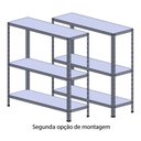 Ver imagem 2 de Estante de Aço 6 Prateleiras 30cm Multiuso Cinza 30kg por prateleira