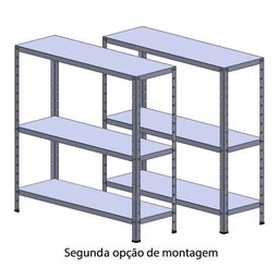 Estante de Aço 6 Prateleiras 30cm Multiuso Cinza 30kg por prateleira - 2