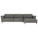 Ver imagem 1 de Sofá 350cm com Chaise Direita Franz Suede Grafite G52 - Gran Belo