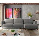 Ver imagem 4 de Sofá 350cm com Chaise Direita Franz Suede Grafite G52 - Gran Belo