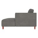 Ver imagem 6 de Sofá 350cm com Chaise Direita Franz Suede Grafite G52 - Gran Belo