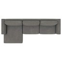 Ver imagem 5 de Sofá 350cm com Chaise Esquerda Franz Suede Grafite G52 - Gran Belo
