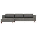 Ver imagem 1 de Sofá 350cm com Chaise Esquerda Franz Suede Grafite G52 - Gran Belo