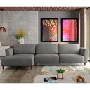 Ver imagem 4 de Sofá 350cm com Chaise Esquerda Franz Suede Grafite G52 - Gran Belo