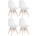 Ver imagem 2 de Conjunto Industrial Filadelfia 120x75 Ferro Dourado Tampo Amendoa 4 Cadeiras Branco