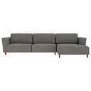 Ver imagem 1 de Sofá 3,30M com Chaise Direita Franz Suede Grafite - Gran Belo