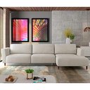 Ver imagem 4 de Sofá 3,30M com Chaise Direita Franz Suede Bege - Gran Belo