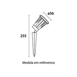 Espeto para Jardim Germany Clear Led 6W Bivolt Preto 3000K Luz Amarela - 3