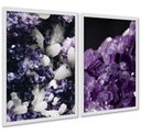 Ver imagem 2 de Kit 2 Quadros Decorativos Pedras - Cristais 24x18cm:moldura Preta