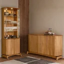 Ver imagem 1 de Kit Aparador Buffet com Cristaleira para Sala de Jantar Verbena N01 Ypê - Lyam Decor