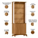 Ver imagem 7 de Kit Aparador Buffet com Cristaleira para Sala de Jantar Verbena N01 Ypê - Lyam Decor