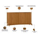 Ver mais imagens de Kit Aparador Buffet com Cristaleira para Sala de Jantar Verbena N01 Ypê - Lyam Decor