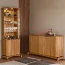 Ver imagem 3 de Kit Aparador Buffet com Cristaleira para Sala de Jantar Verbena N01 Ypê - Lyam Decor