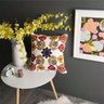 Capa de Almofada em Linho Bordada Luxo Decorativa 43x43 Cm Estampa F - 6