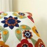 Capa de Almofada em Linho Bordada Luxo Decorativa 43x43 Cm Estampa F - 2