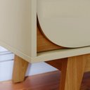 Ver imagem 4 de Rack Bancada Selene para Sala de Tv até 75" Polegadas Elegante e Funcional:cumaru e Opala