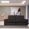 Sofá Retrátil e Reclinável 2,44M Sala de Estar Cubic Suede Cappuccino - Gran Belo - 6