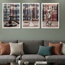 Ver imagem 5 de Kit 3 Quadros Justiça Advocacia 40x60 Moldura:branca