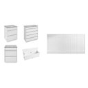 Ver imagem 2 de Conjunto Cabeceira Florença Queen/Casal + Cômoda + Mesa de Cabeceira +Baú Branco