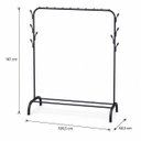 Ver imagem 3 de Cabideiro Arara para Closets com Prateleira Florida 147cm Jolitex Mek - Preto