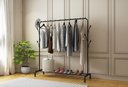 Ver imagem 2 de Cabideiro Arara para Closets com Prateleira Florida 147cm Jolitex Mek - Preto