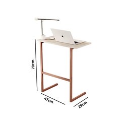 Mesa P/notebook Thor Mdp Perola Pés Ferro Bronze Sal Movelaria - 5