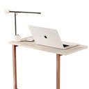 Ver imagem 3 de Mesa P/notebook Thor Mdp Perola Pés Ferro Bronze Sal Movelaria