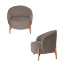 Ver imagem 3 de Poltrona Decorativa Luxo com Puff Ariela Bouclê Ds Home